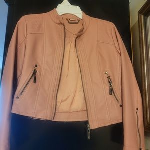 Leather girl's jacket